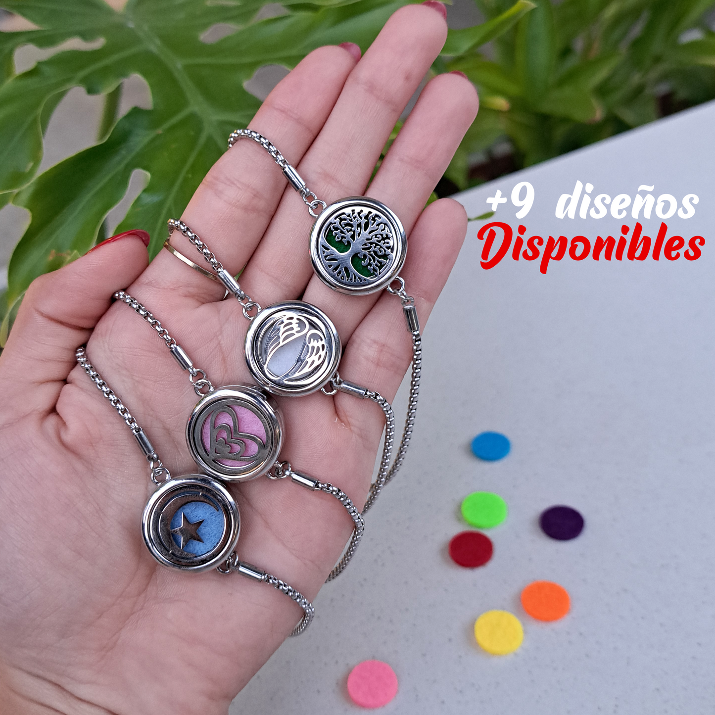 Pulsera Aromática Ajustable + 5 Pads Gratis