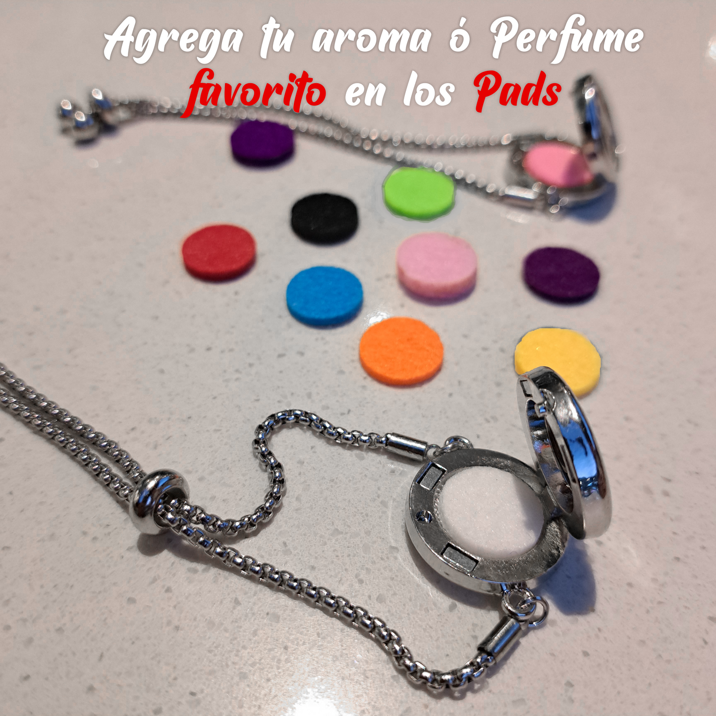 Pulsera Aromática Ajustable + 5 Pads Gratis
