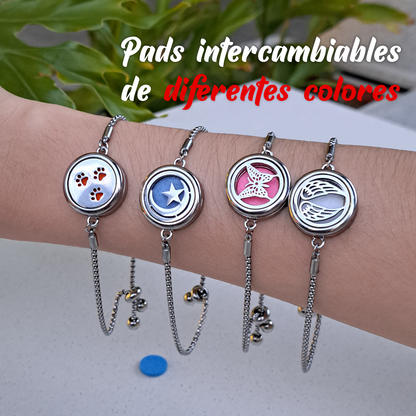 Pulsera Aromática Ajustable + 5 Pads Gratis