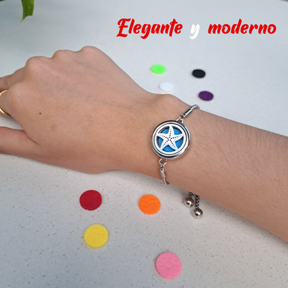Pulsera Aromática Ajustable + 5 Pads Gratis